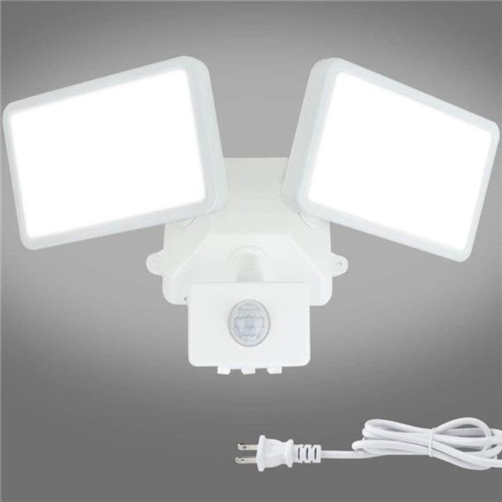 LED Motion Sensor Outdoor Light, 20W 6000k Plug in Security Lights